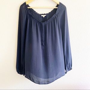 Joie 100% silk navy blouse